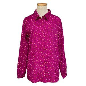Yumi Shirt Long Sleeve Blouse Button Up Pink Size 2 / 4